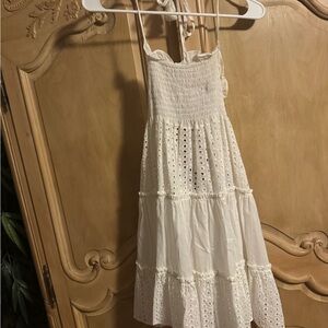 Boho Chic White Eyelet Dress